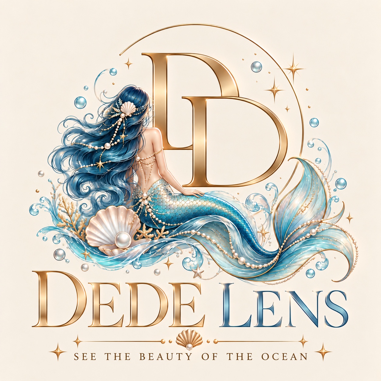 DEDE LENS mermaid logo